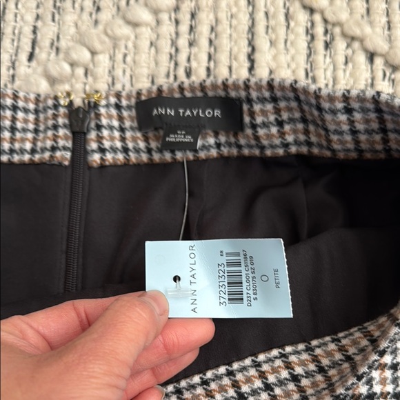 Petite Brushed Check Button Wrap A-Line Skirt - Picture 10 of 13